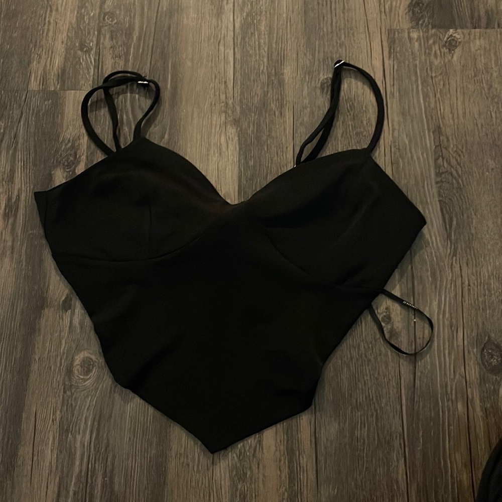 Cami with V in front and tie in back